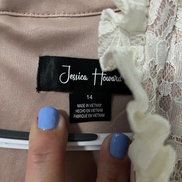 NWT Jessica Howard Elegant Lace Dress in Cream 14 - Picture 6 of 6